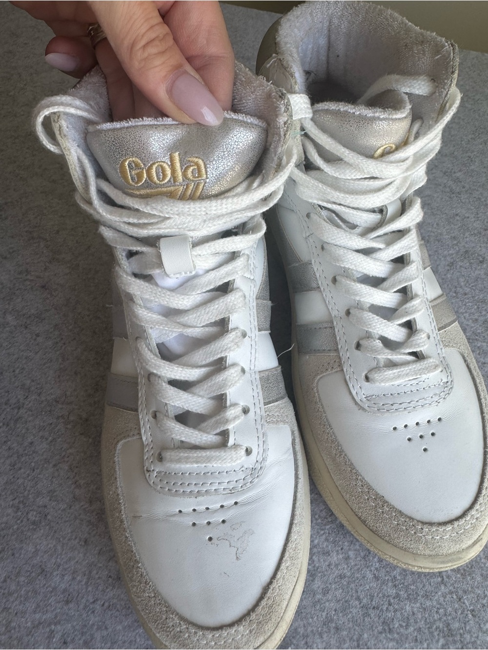 Gola x Anthropologie Slam Hightop Sneakers Size 6 - Picture 4 of 8